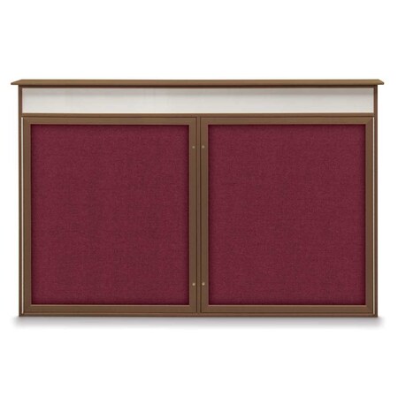 United Visual Products Open Faced Traditional Corkboard, 96x48" UV647A-WHITE-BLSPRU
